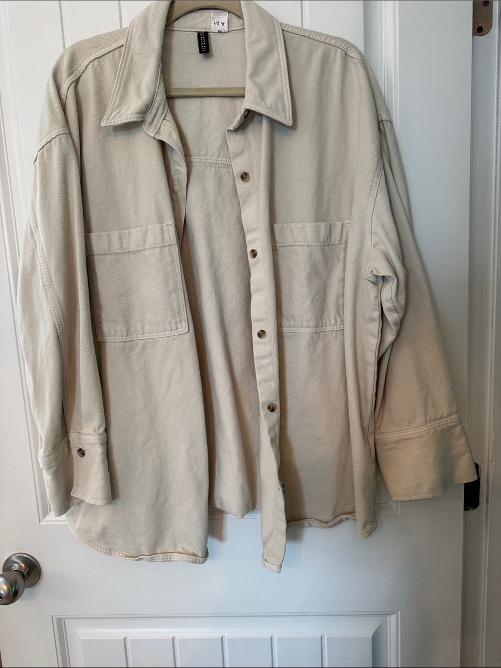 H&M Cream Button-Up Shirt